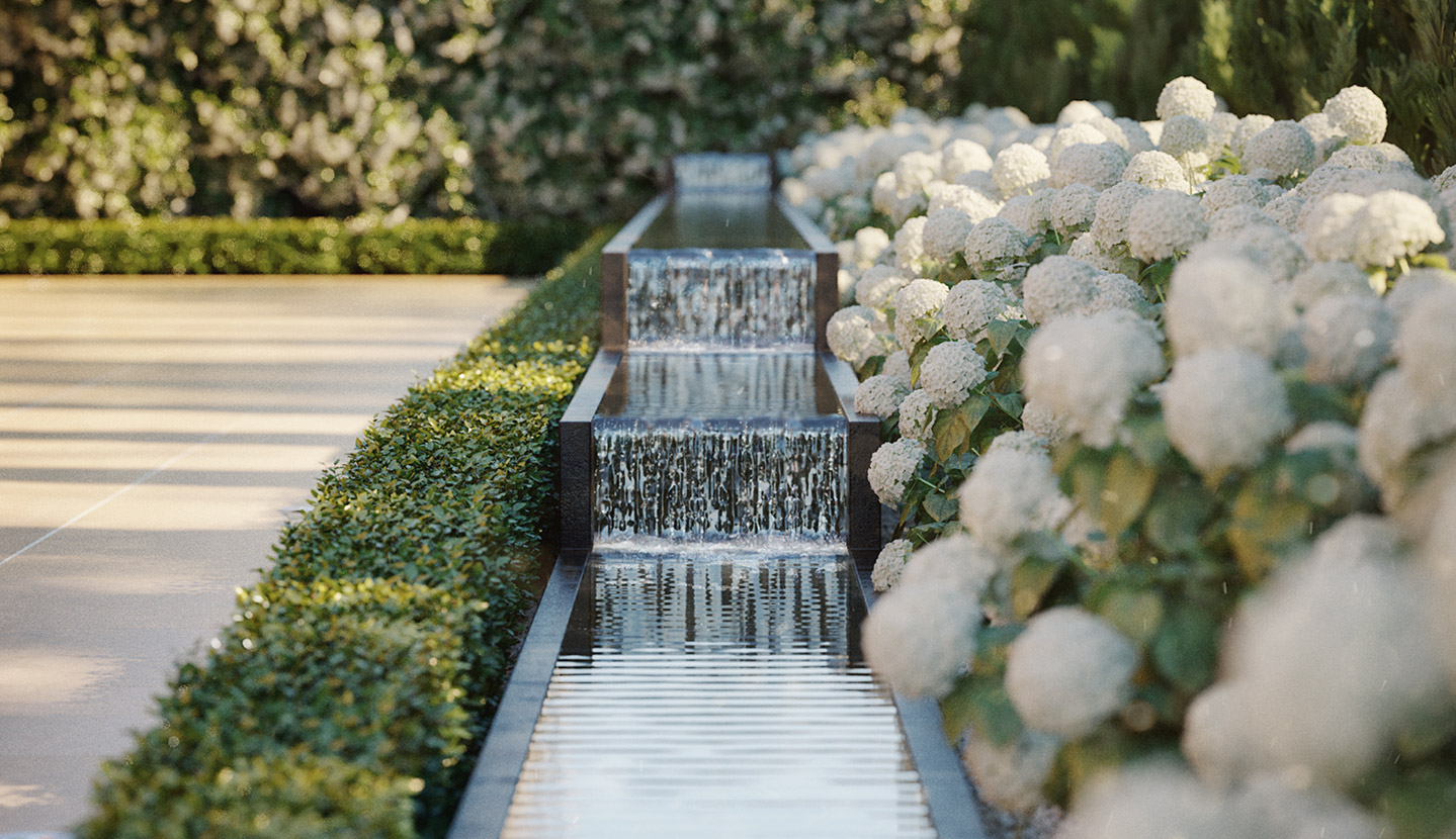 The Rose water feature