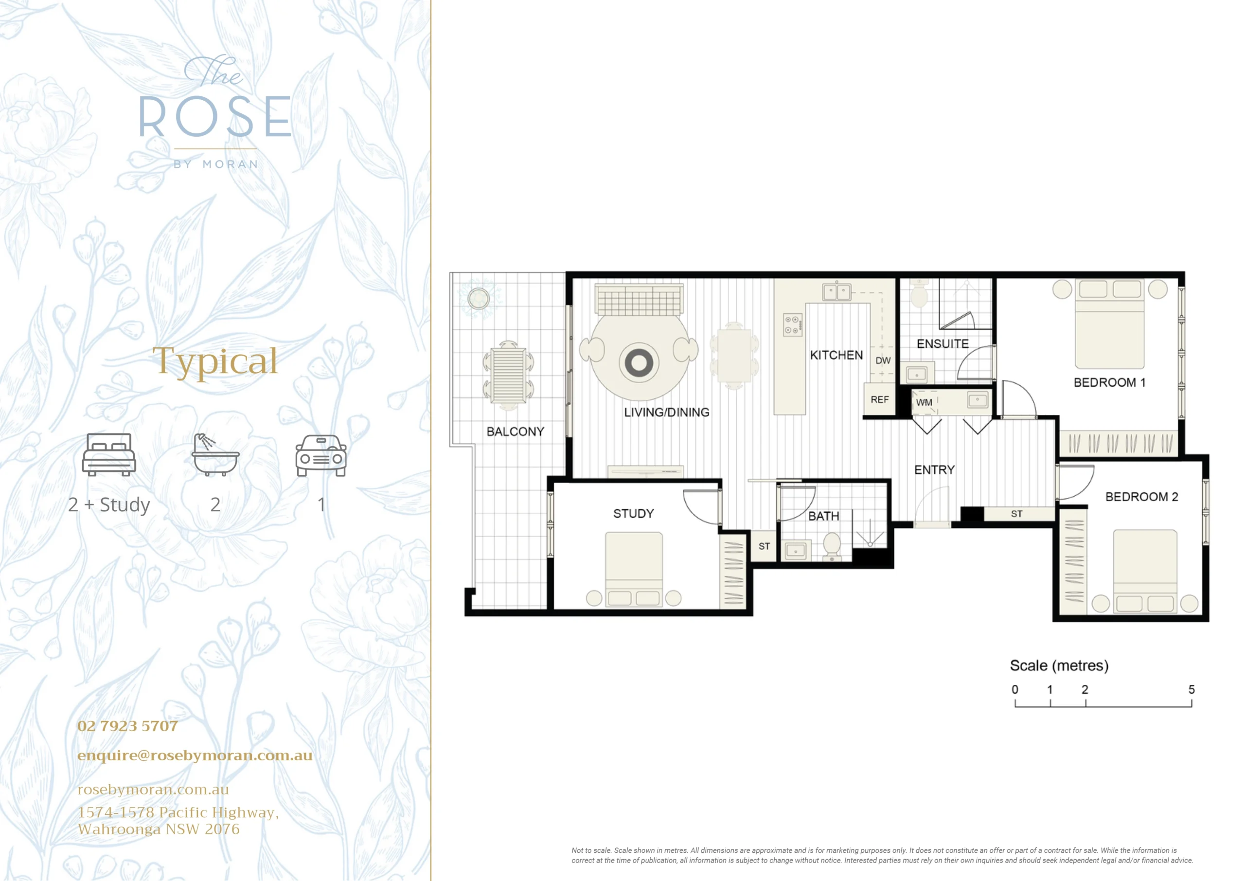 Luxury Retirement Village Floorplan 2-bed+study